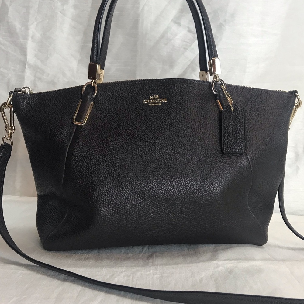 NWOT Coach brown pebbled leather crossbody bag